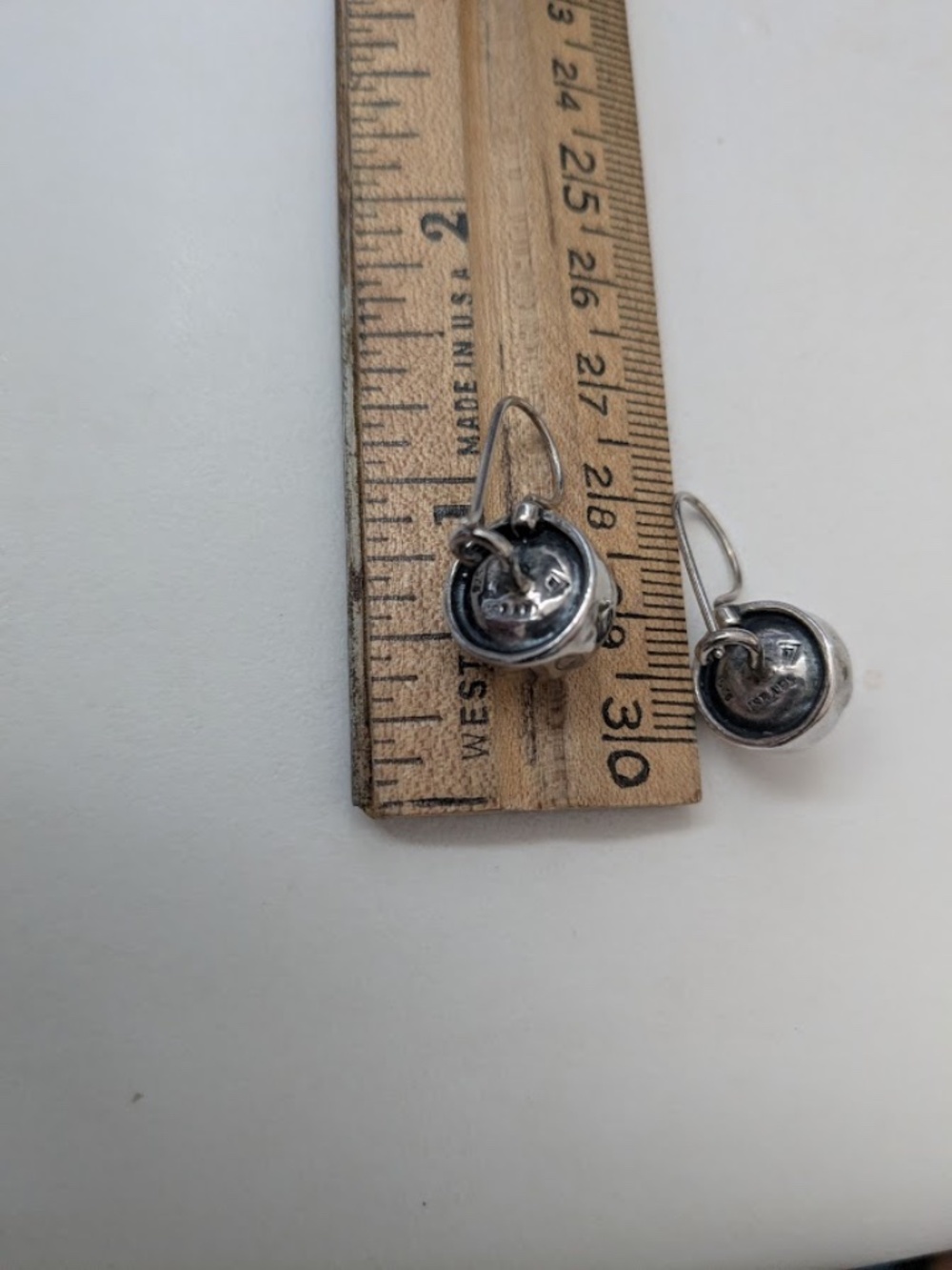 Silpada Retired Pearl and Sterling Earrings - Picture 3 of 3